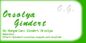 orsolya gindert business card